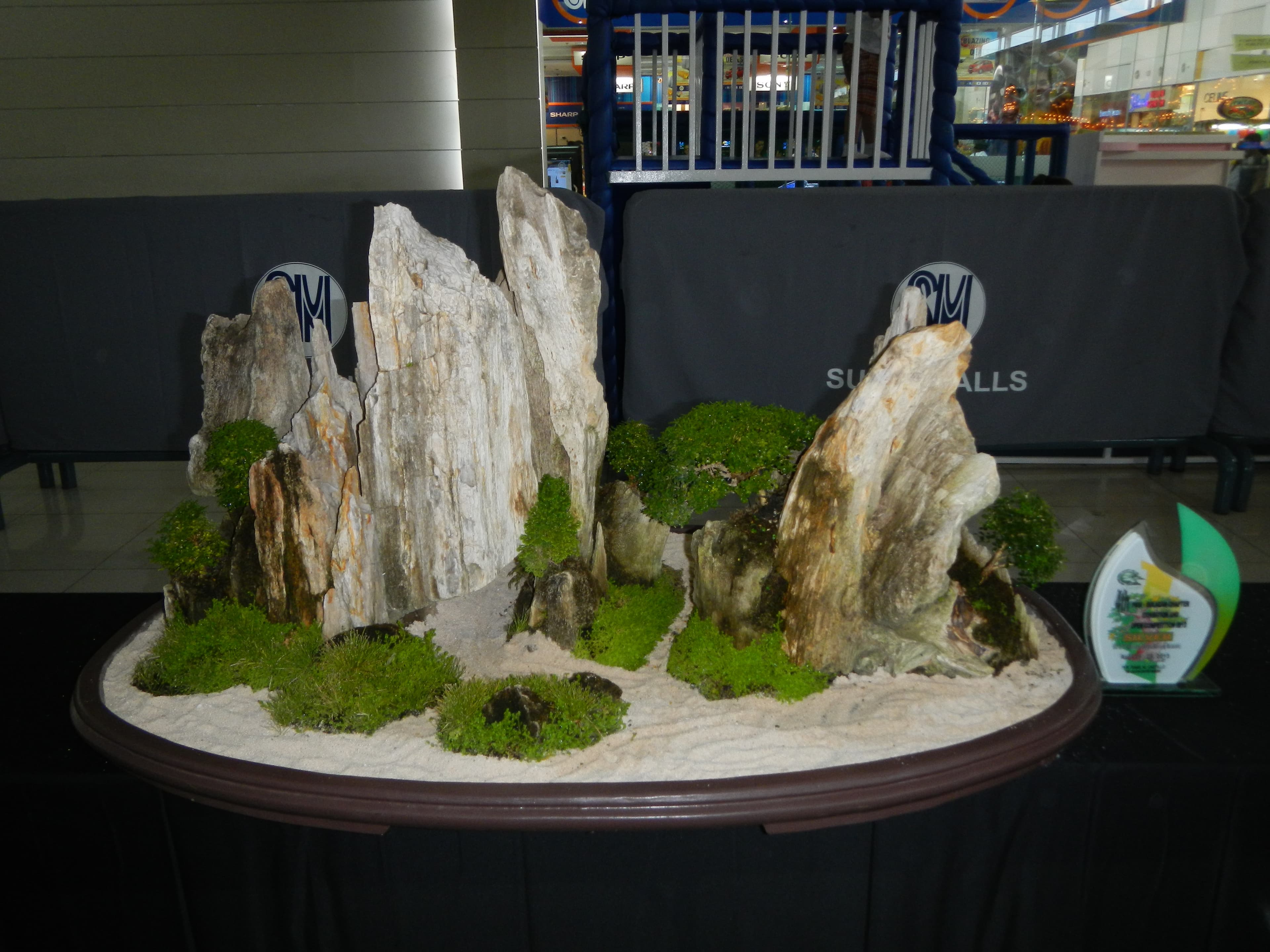 Bonsai Landscape (Saikei) with Dramatic Rocks