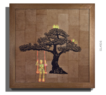 Stylized Pine Bonsai Illustration