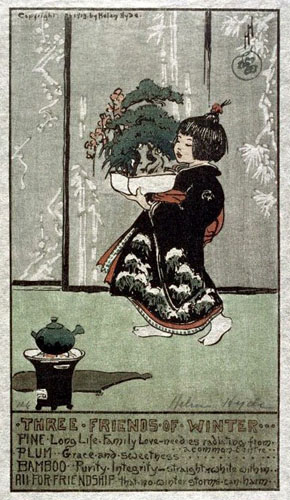 Pine Bonsai with Plum Blossoms (Three Friends of Winter)